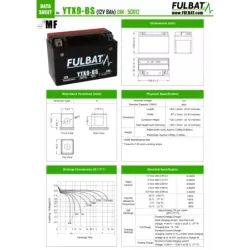 YTX9-BS  BATTERIE (FTX9-BS)