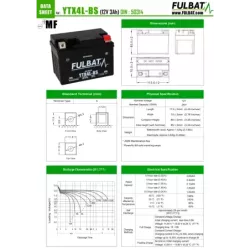 YTX4L-BS  BATTERIE (FTX4L-BS)