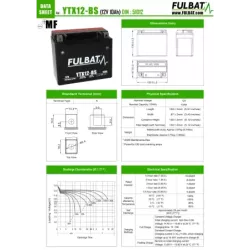 YTX12-BS  BATTERIE (FTX12-BS)