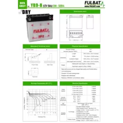 FB9-B (Acid pack included)  BATTERIE
