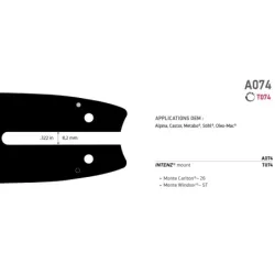 GUIDE CHAINE EX. 140SPEA074 PRO-AM91 OREGON 14- 3/8