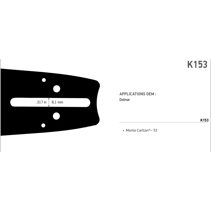 GUIDE CHAINE L PRO LITE 45cm VOIR 188VXLHK153