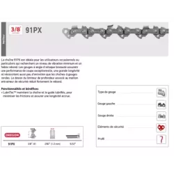 CHAINE PRECOUPEE 60 Maillons EX 91VG060E  PLUS LIVRABLE