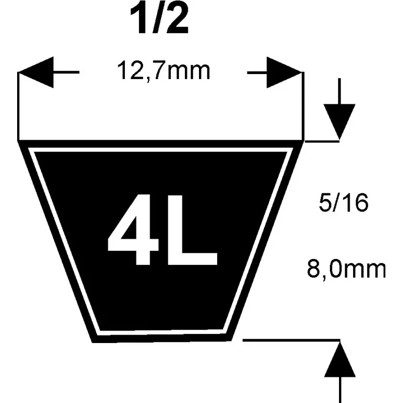 COURROIE KEVLAR 1/2X110 ROUGE