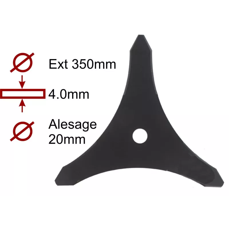 DISQUE 3 DENTS- 350m -4,0mm EPAI.